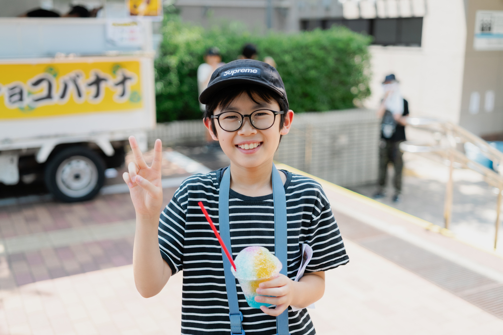 暑い中のかき氷は最高